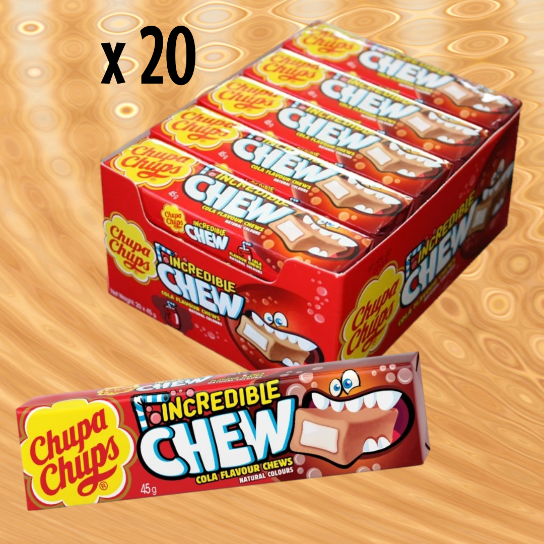 Chupa Chups Incredible Chew Cola 45g x 20 Packs Buy Now Ancel Online