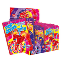 Pop Rocks Popping Candy With Lollipop And Tattoo Strawberry And Cola - 30 Packs
