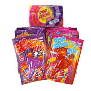 Pop Rocks Popping Candy With Lollipop And Tattoo Strawberry And Cola - 30 Packs