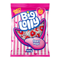 Big Lolly Red Heart Pops 500g Approximately 60 Pieces
