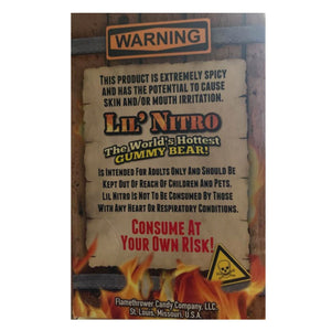 Lil Nitro World's Hottest Gummy Bear 3g - American Candy