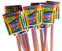 Giant Rainbow Sherbet Straw 13g - 140 Pack - Aussie Variety-AU Ancel Online
