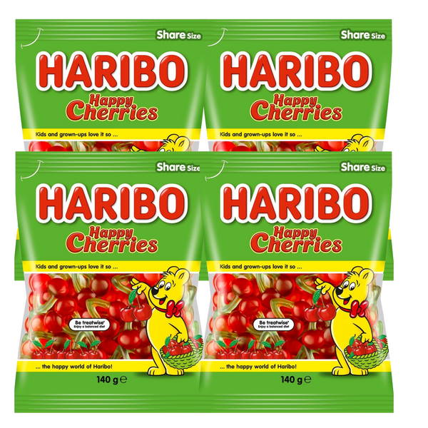 Haribo Happy Cherries 142g - 4 Pack - Aussie Variety-AU Ancel Online