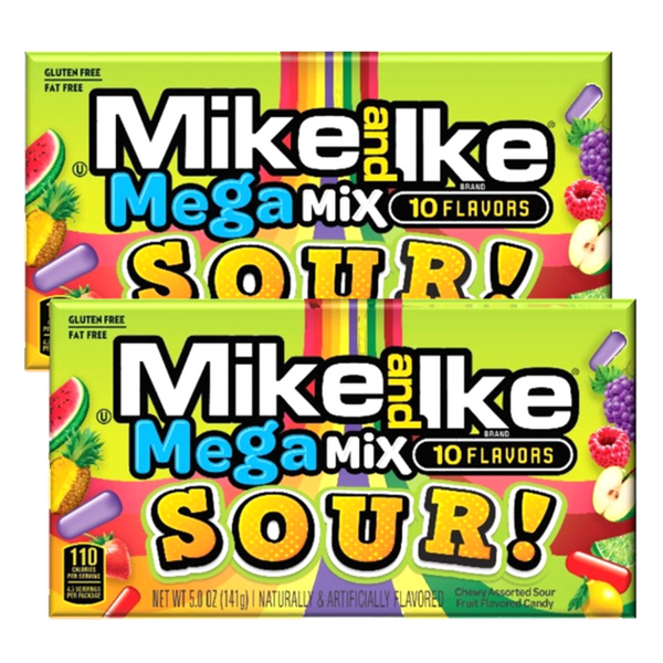 Mike And Ike Mega Mix Sour 141g - 2 Pack American Candy - Aussie Variety-AU Ancel Online